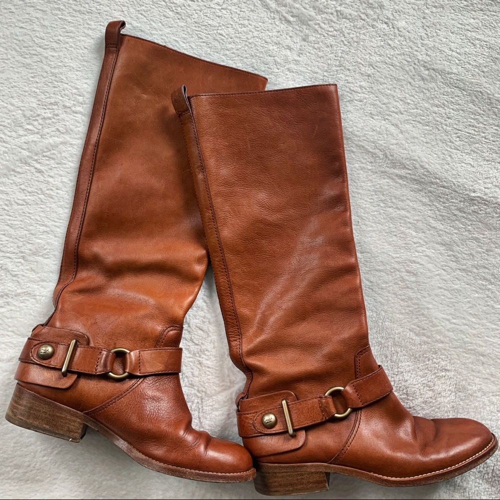 Coach Natale Whiskey Color Riding Boots